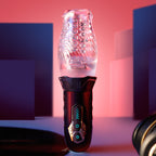 Popular Bellucci rotating transparent crystal vibrating aircraft cup men's masturbator adult sex toys