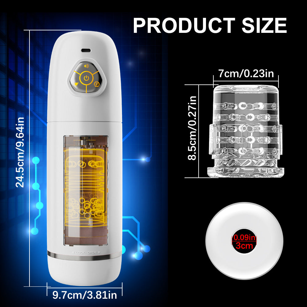 Intelligent electric fully automatic telescopic rotating pronunciation aircraft cup Symphony ambient light male sex adult sex products