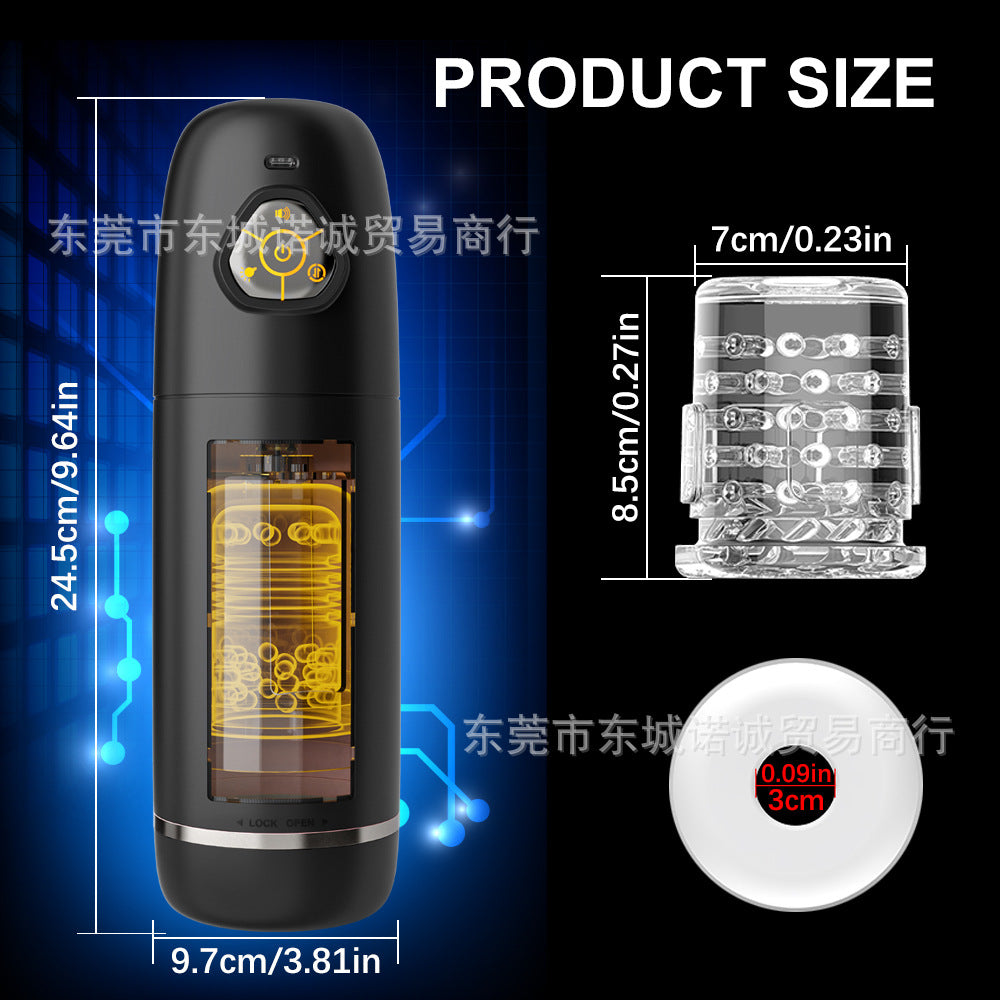 Fully automatic electric space capsule second-generation aircraft cup male rotating and retractable pronunciation male fun masturbator