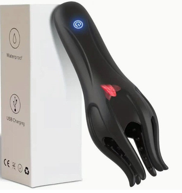 Big mouth penis trainer male ghost head masturbation vibrating massager airplane cup adult sex toys