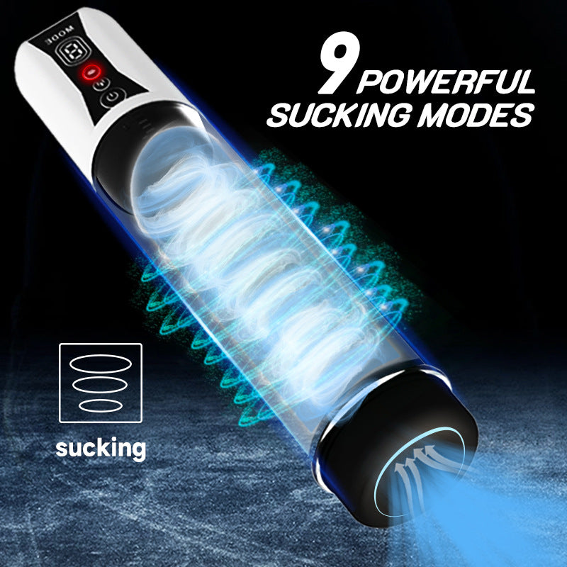 Electric Negative Pressure Vacuum Pump Male Penis Trainer Sucking Stretch Plane Cup Male Masturbation Penis Pump