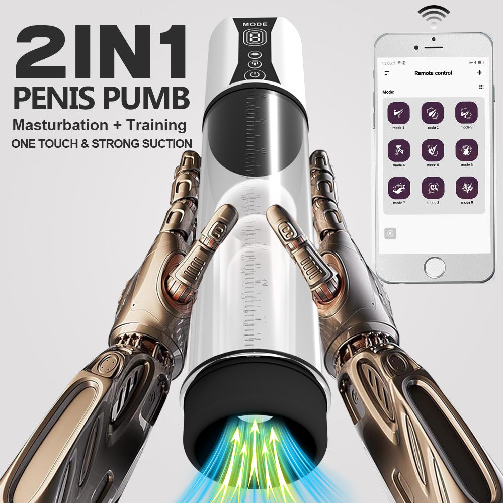 Electric Negative Pressure Vacuum Pump Male Penis Trainer Sucking Stretch Plane Cup Male Masturbation Penis Pump
