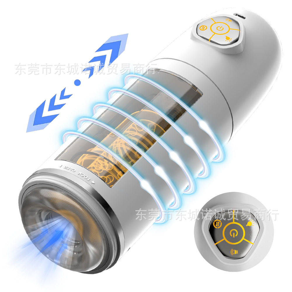 Fully automatic electric space capsule second-generation aircraft cup male rotating and retractable pronunciation male fun masturbator